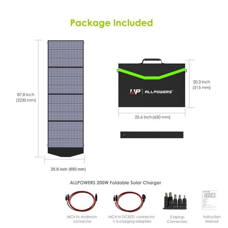 ALLPOWERS Solar Generator Kit 600W (R600 + SP033 200W Solar Panel)
