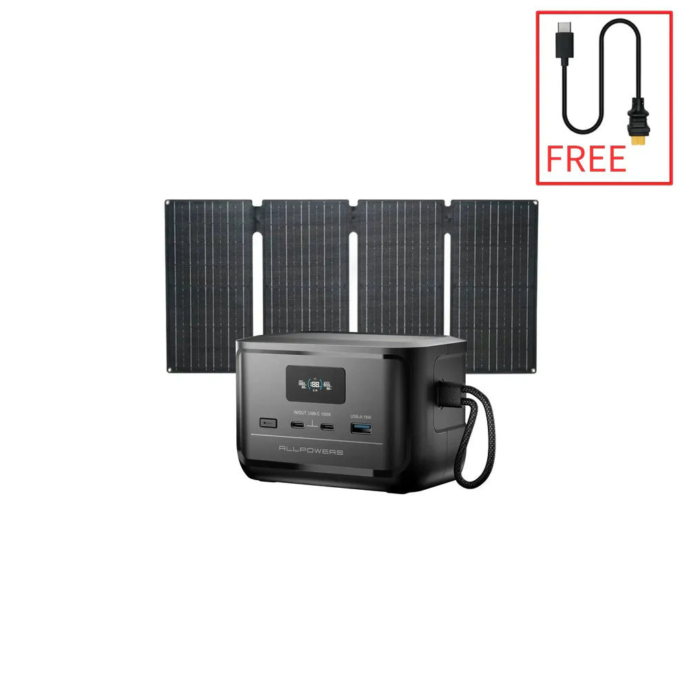 ALLPOWERS SOLAX P100 DC Estação de energia portátil | 128W 99.2Wh
