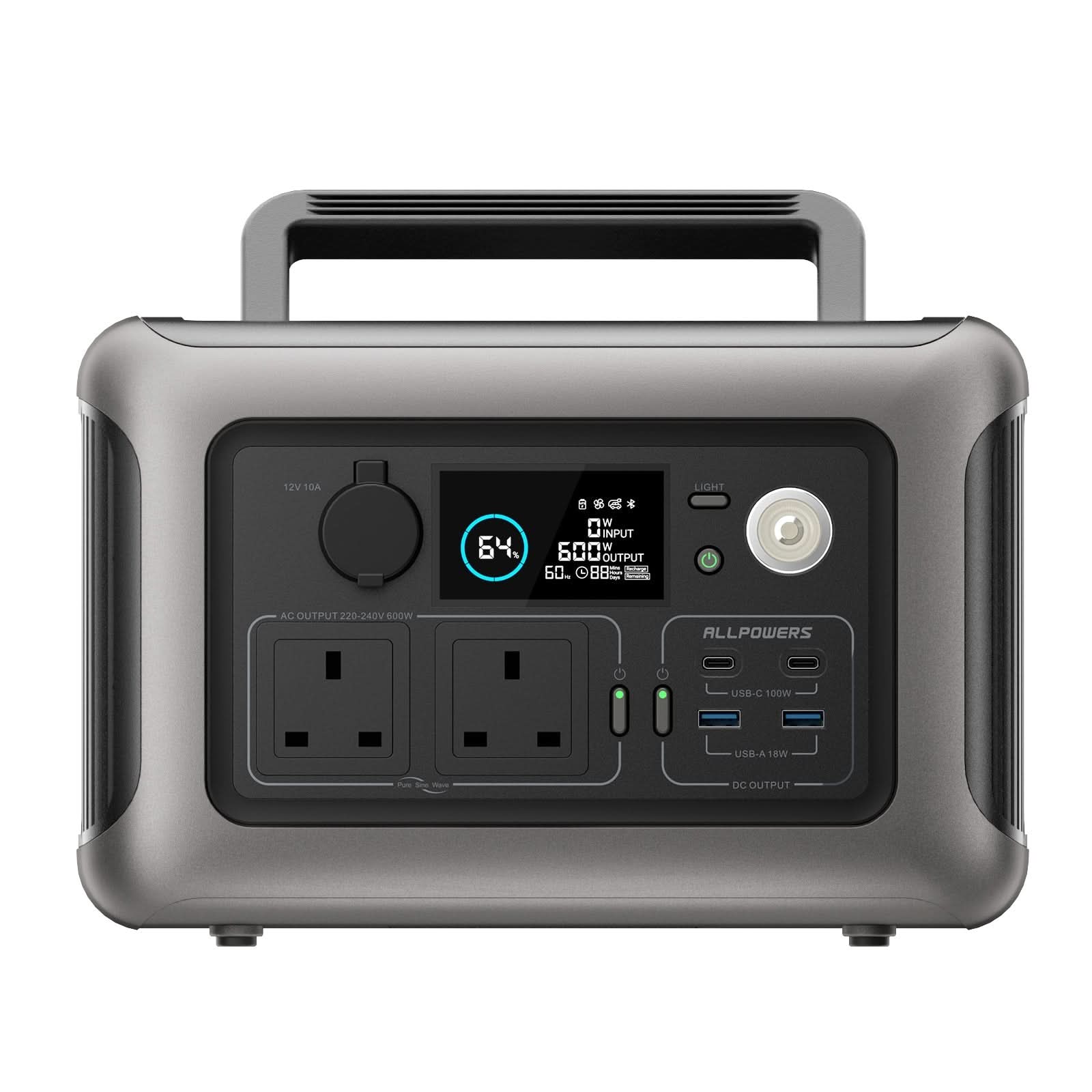 ALLPOWERS R600 Portable Power Station 600W 299Wh LiFeP04 Battery
