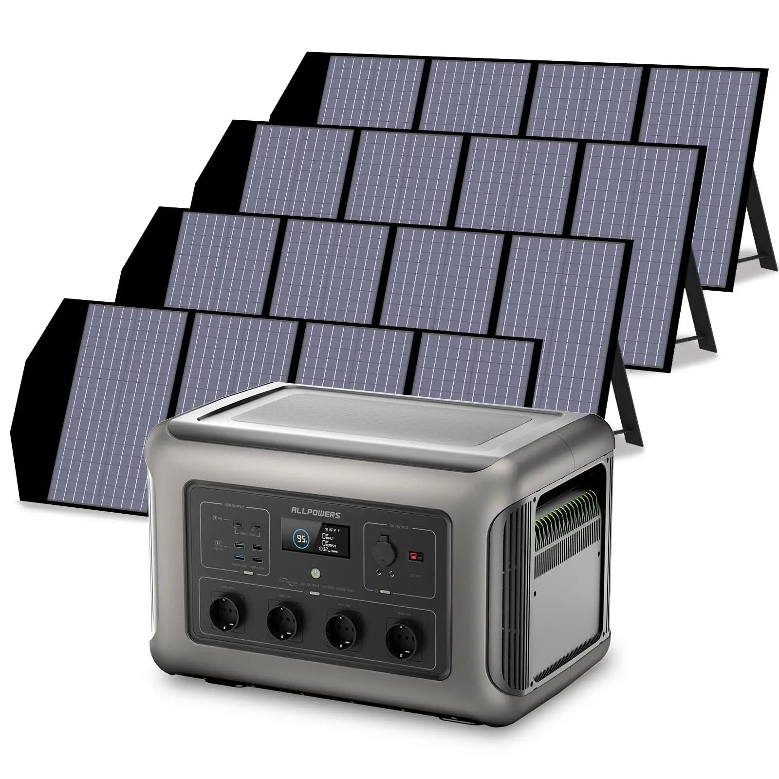 ALLPOWERS Solar Generator Kit 3500W (R3500 + SP029 140W Solar Panel)