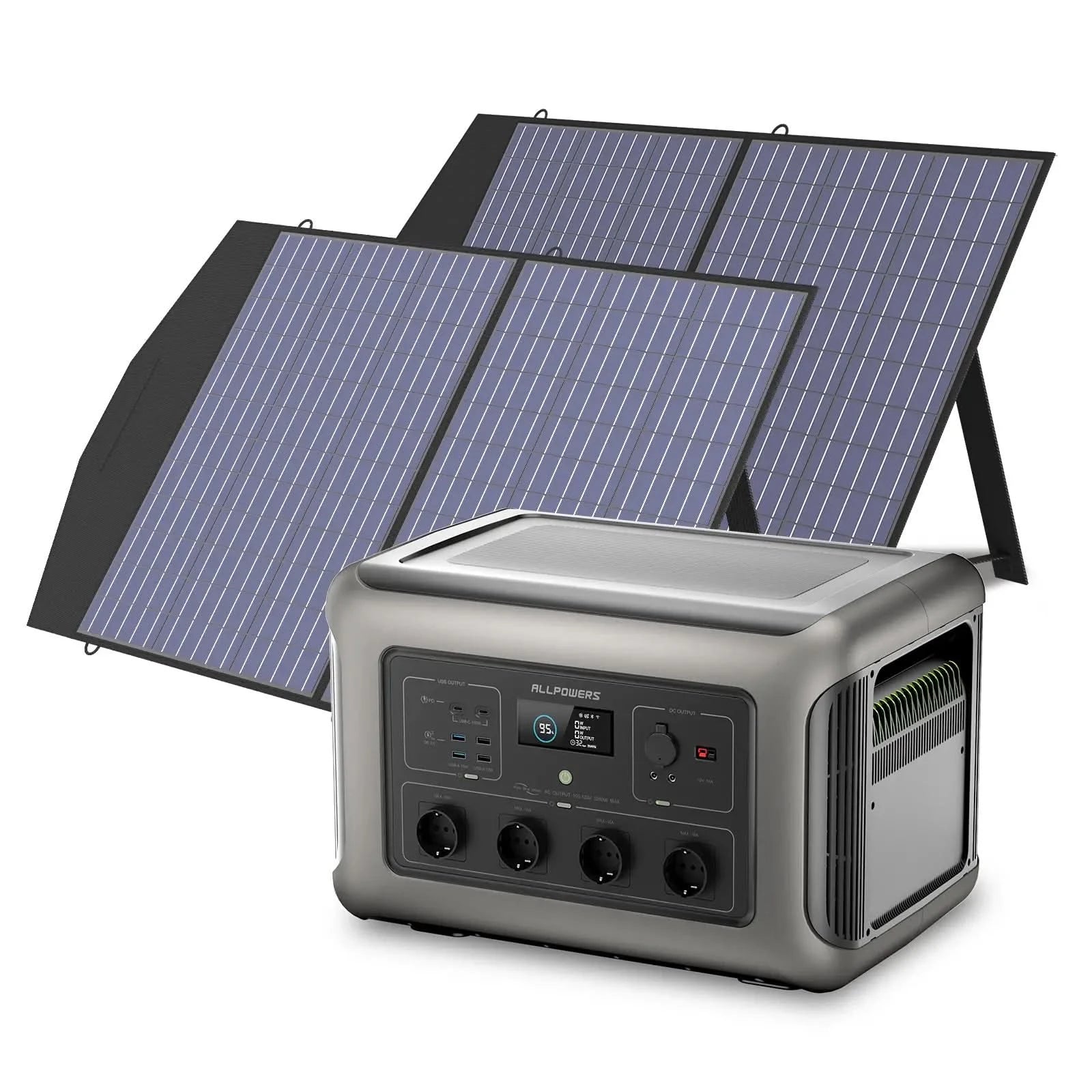 ALLPOWERS Solar Generator Kit 3500W (R3500 + SP027 100W Solar Panel)