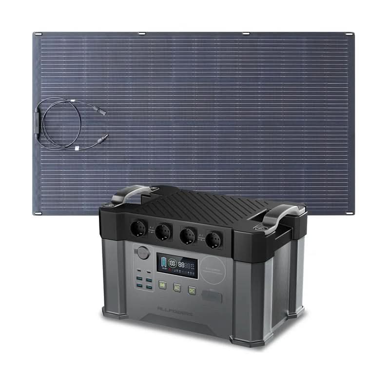 ALLPOWERS Solar Generator Kit 2400W (S2000 Pro + SF200 200W Flexible Solar Panel)