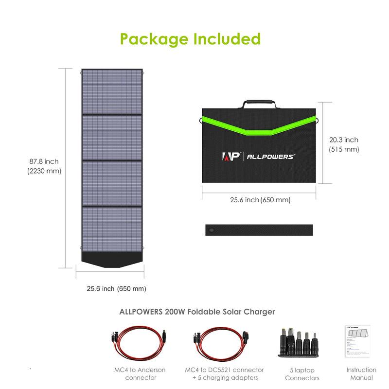 ALLPOWER Solar Generator Kit 1600W (R1500 PLUS + SP033 200W Solar Panel)