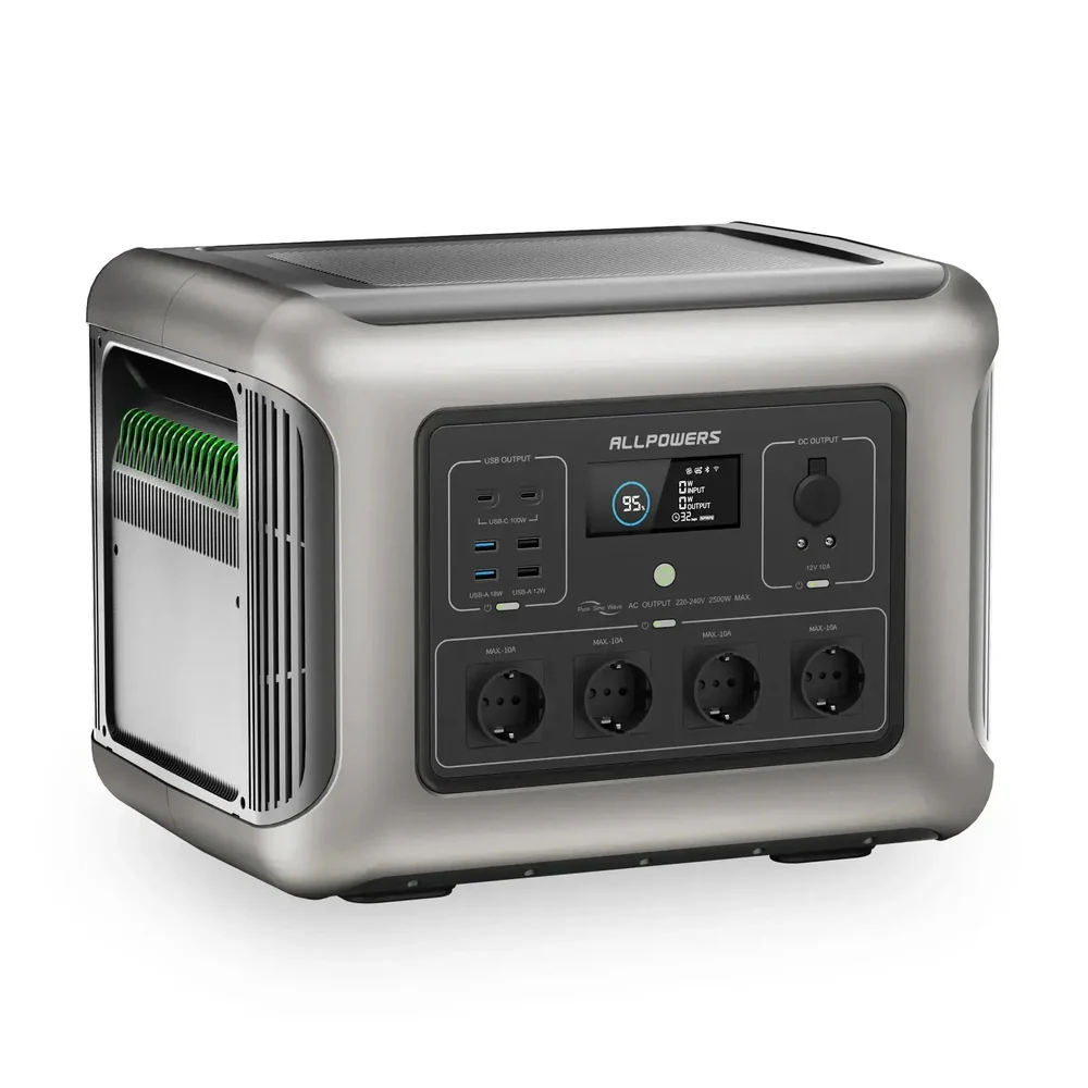 ALLPOWERS R2500 Estação de energia portátil 2500W 2016Wh Bateria LiFeP04 portátil pequeno e leve