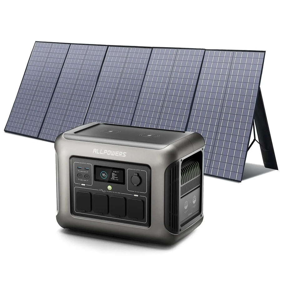 ALLPOWERS Solar Generator Kit 1600W (R1500 PLUS + SP037 400W Solar Panel)