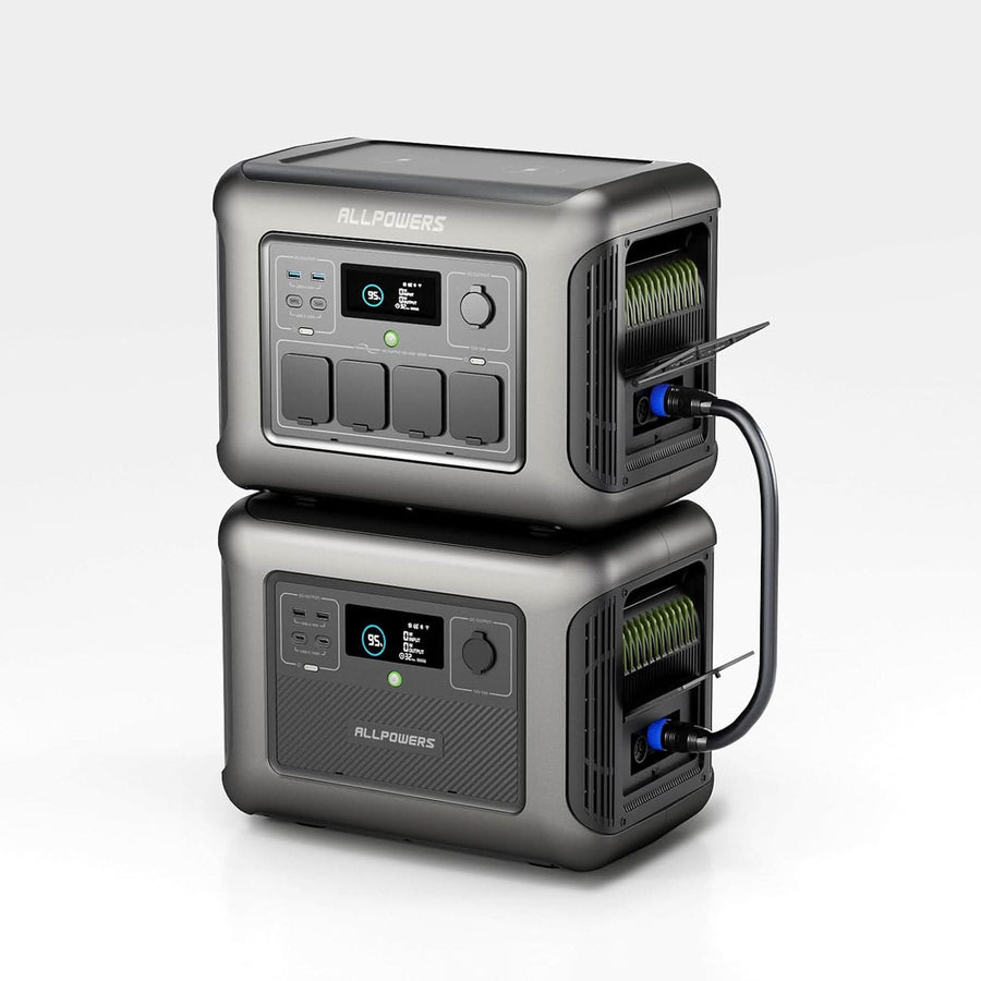 Portas e conexões da power station R1500 - 1800W 1152Wh