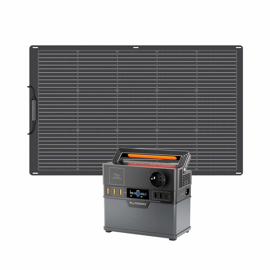 ALLPOWERS Solar Generator Kit 300W (S300 PLUS + SF100 100W Flexible Solar Panel)